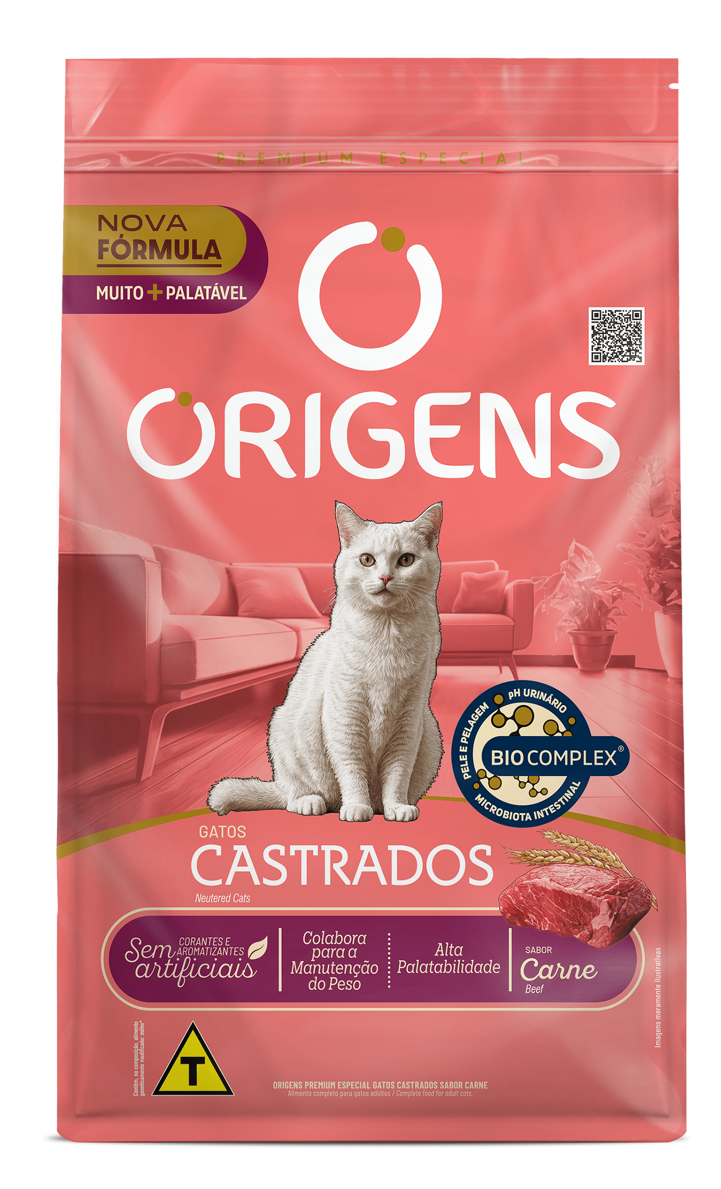 Origens Para Gatos Castrados Sabor Carne