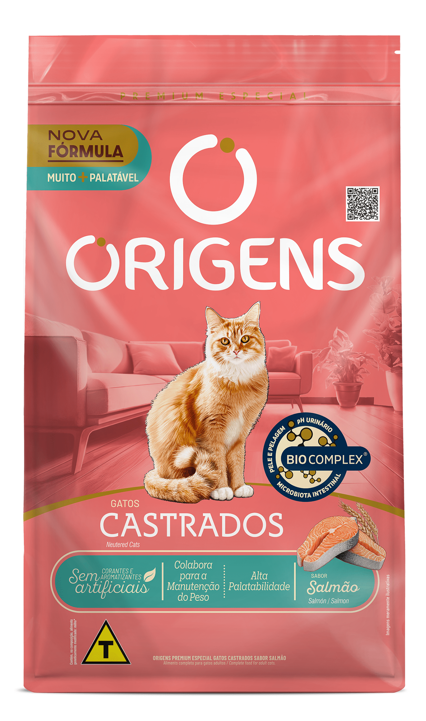 Origens Para Gatos Castrados Sabor Salmão